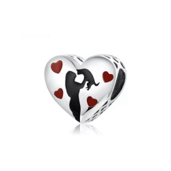 Charm Mascota Mamá y Perrito en Corazón