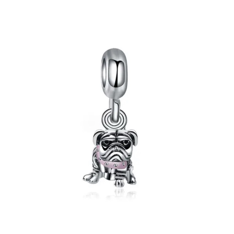 Charm Mascota Perrita Pug con Collar
