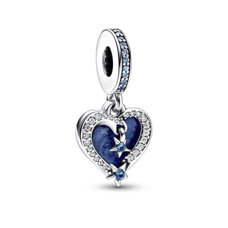 Charm Corazón con Estrellas